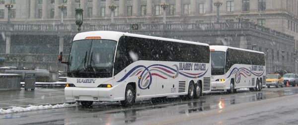 J4500s in Snow at Harrisburg, PA (36k image)